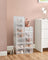 Shoe Storage Boxes - Pack of 15 - Transparent and White - Stackable and Versatile for Sizes Up to UK 9