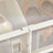 Shoe Storage Organisers - Plastic - Transparent and White - Stackable and Foldable
