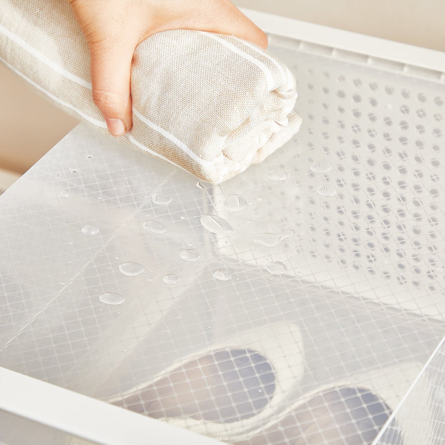 Shoe Storage Organisers - Plastic - Transparent and White - Stackable and Foldable