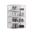 Shoe Storage Organisers - Transparent and White - Stackable and Foldable
