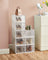 Shoe Storage Organisers - Transparent and White - Stackable and Foldable