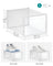 Shoe Storage Organisers - Transparent and White - Stackable and Foldable
