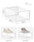 Set of 12 Stackable Shoe Boxes - For Max UK Size 11 - Transparent - Breathable and Foldable