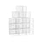 Set of 12 Stackable Shoe Boxes - Plastic - Transparent and White - Breathable and Foldable