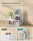 Set of 18 Stackable Shoe Boxes - Plastic - Transparent and White - Foldable and Breathable Design