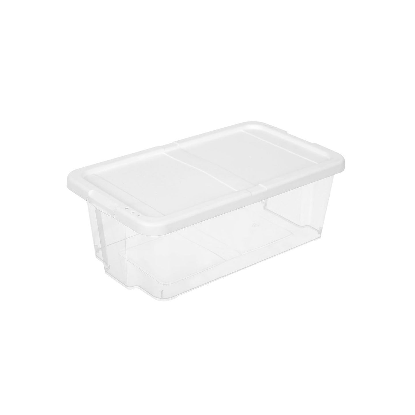 Storage Boxes - Plastic - Clear - Stackable Set of 12 with Lids