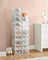 Shoe Storage Organizers - Plastic - Transparent and White - Stackable and Foldable
