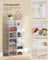 Shoe Storage Organisers - Plastic - White - Stackable with Clear Doors
