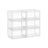 Stackable Shoe Boxes - With Doors, Set of 6 - Plastic - Transparent White - Easy Access with Convenient Doors