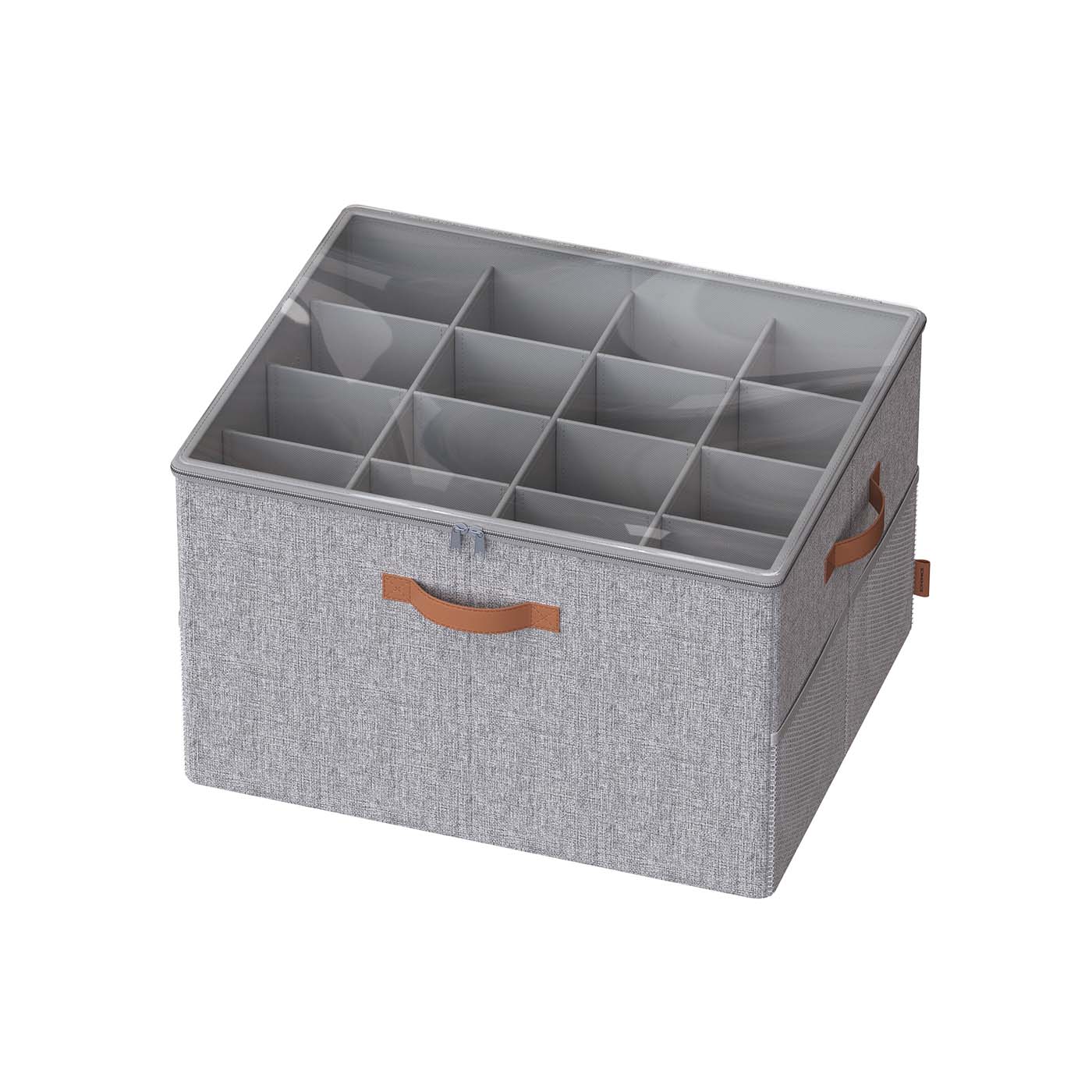 Shoe Organiser Box - Plastic - Dove Grey - Customisable with Adjustable Dividers