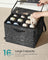 Shoe Organiser Bin - Fabric - Cattail Grey - Fits 16 Pairs with Handles and Clear Cover