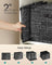 Shoe Organiser Bin - Fabric - Cattail Grey - Fits 16 Pairs with Handles and Clear Cover