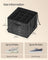 Shoe Organiser Bin - Fabric - Cattail Grey - Fits 16 Pairs with Handles and Clear Cover