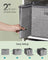 Shoe Organiser Bin - Fabric - Cattail Grey - Fits 16 Pairs with Handles and Clear Cover