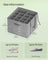 Shoe Organiser Bin - Fabric - Cattail Grey - Fits 16 Pairs with Handles and Clear Cover