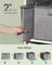 Set of Fabric Shoe Organiser Bins - Fabric - Cattail Grey - Clear Cover and Handles