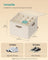 Shoe Organisers Set of 2 for 16 Pairs Stackable - Linen-Look Fabric and Fabric - Cappuccino Beige
