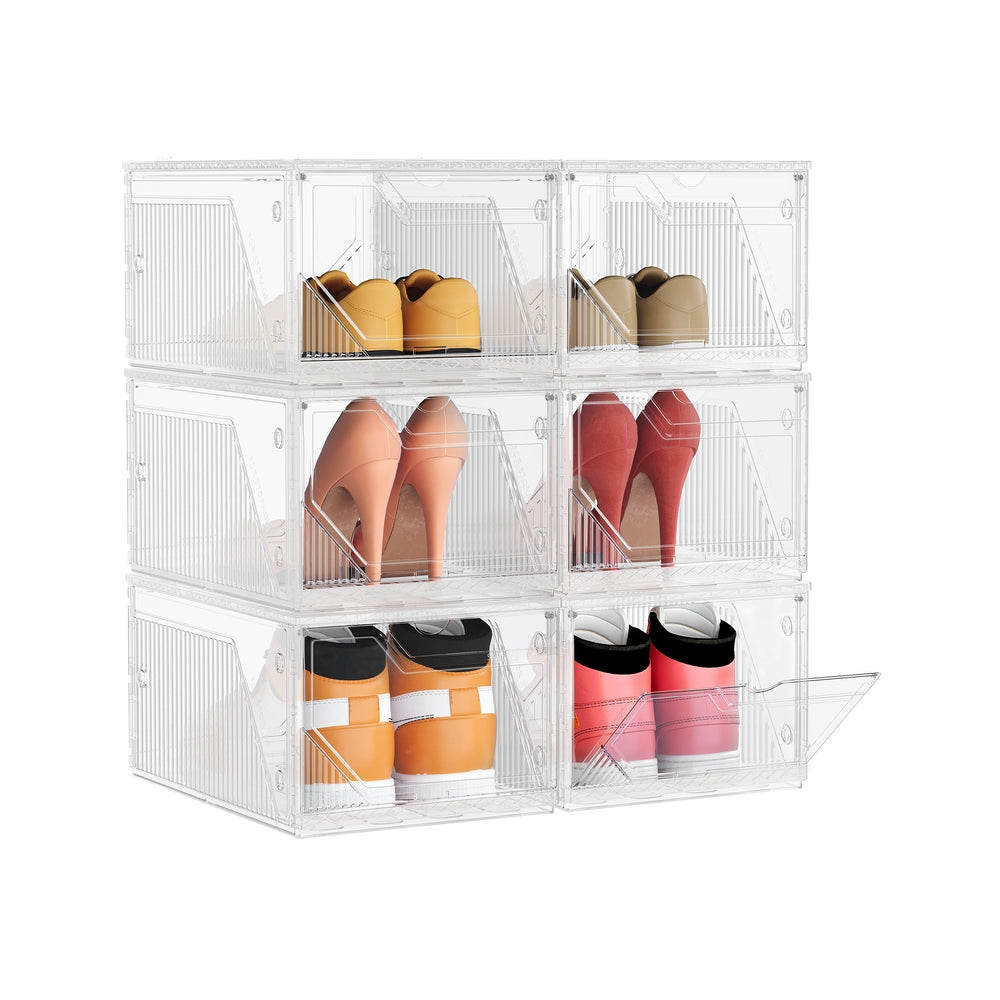 Shoe Storage Boxes - 6L - ABS - Stackable Design