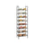 Set of 2 Shoe Storage Racks - 4 Tiers - Metal Frame with Non-Woven Fabric - Black
