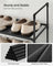 10-Tier Shoe Rack - Metal Frame with Non-Woven Fabric Shelves - Black - Versatile Storage Organizer for Hallway