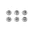 Recycling Bin Stickers - Set of 6 Labels for Recycle - Silver - Adhesive