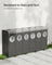 Recycling Bin Stickers - Set of 6 Labels for Recycle - Silver - Adhesive
