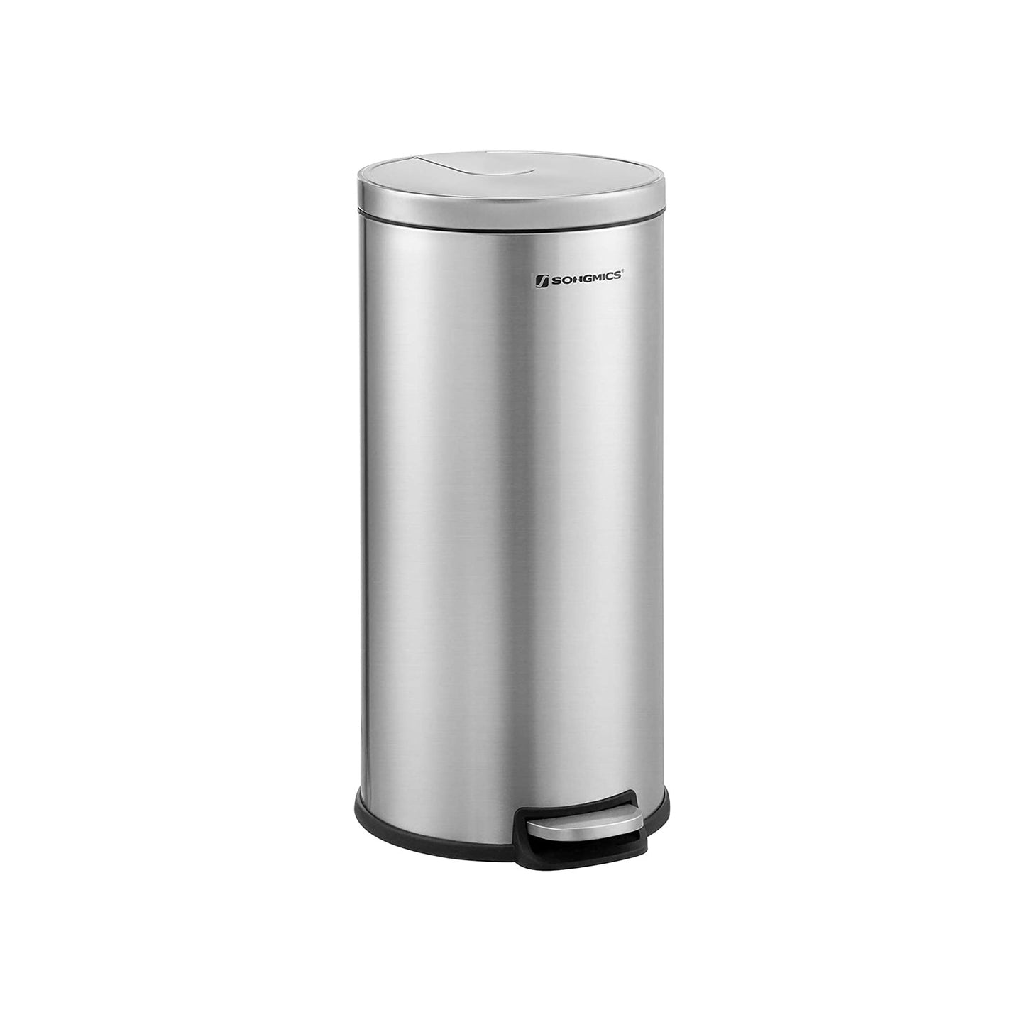 Step Trash Can - Stainless Steel - Silver - 30L Capacity