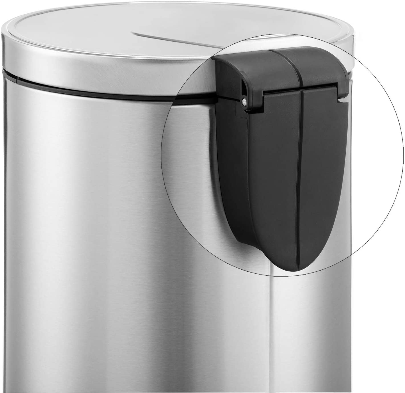 Step Trash Can - Stainless Steel - Silver - 30L Capacity