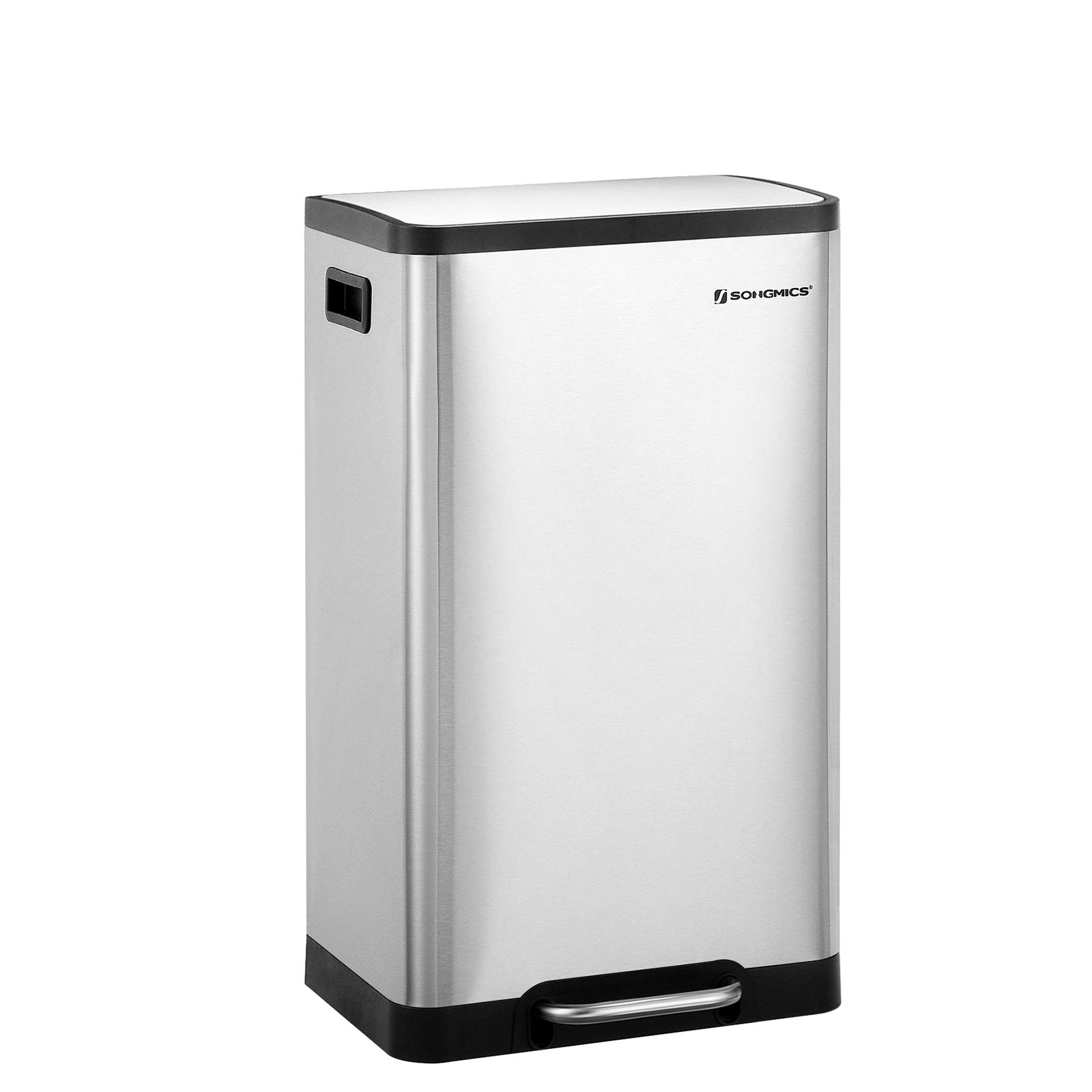 Pedal Trash Can - Stainless Steel - Silver - 45L Capacity
