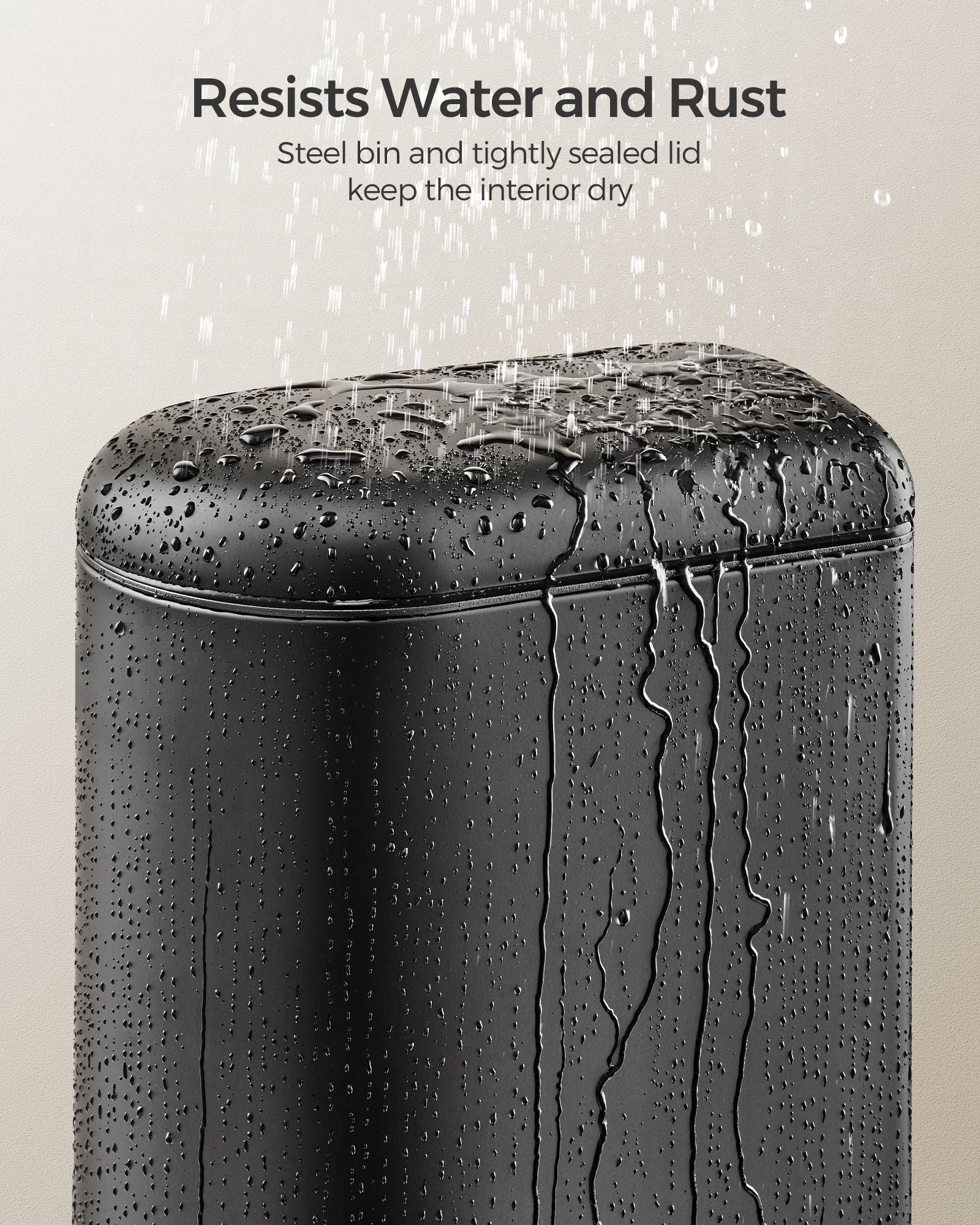 Small Pedal Bin - Steel - Silver - 10L Capacity with Removable Inner Bucket and Slow Close Lid