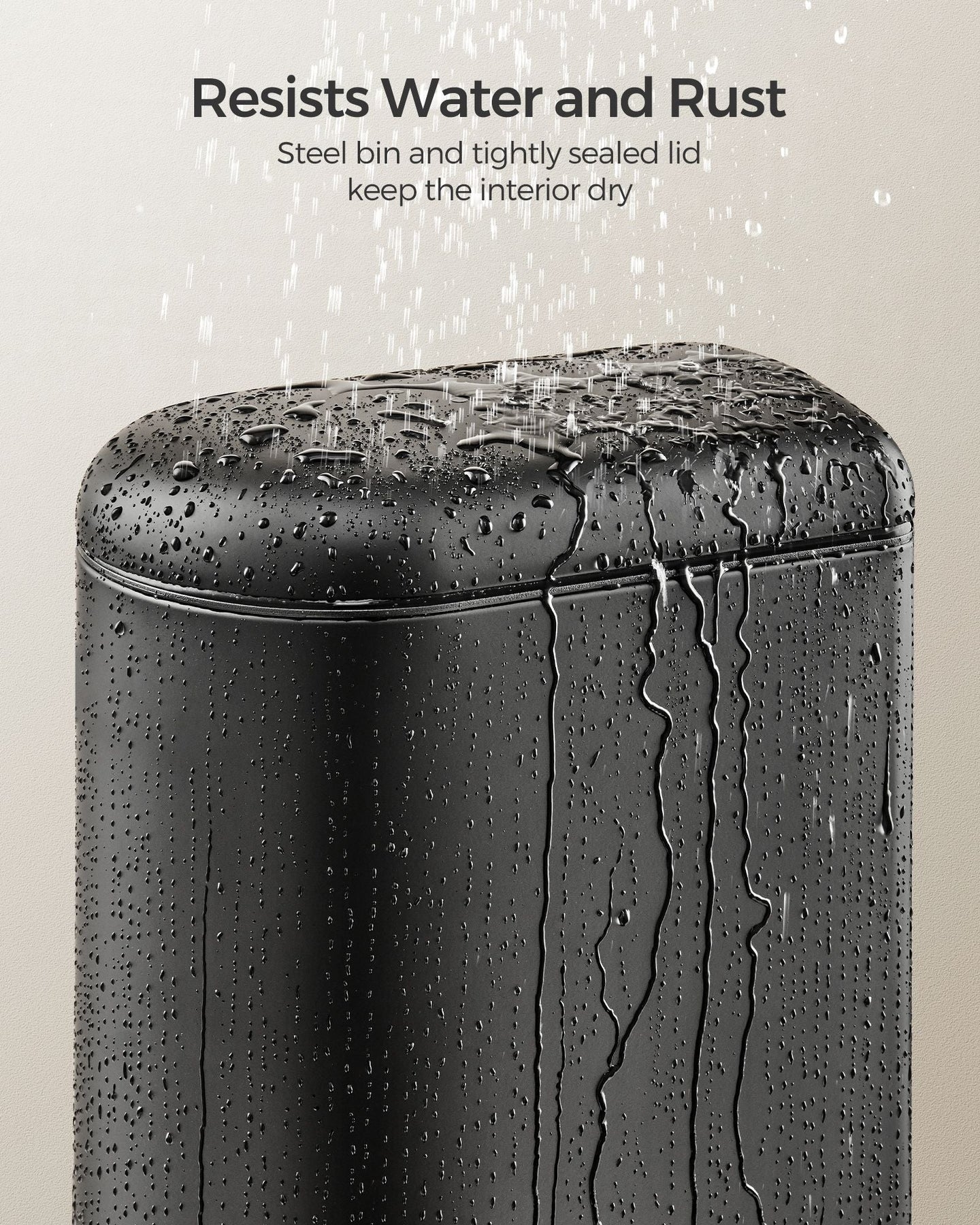 Small Pedal Bin - Steel - Silver - 10L Capacity with Removable Inner Bucket and Slow Close Lid