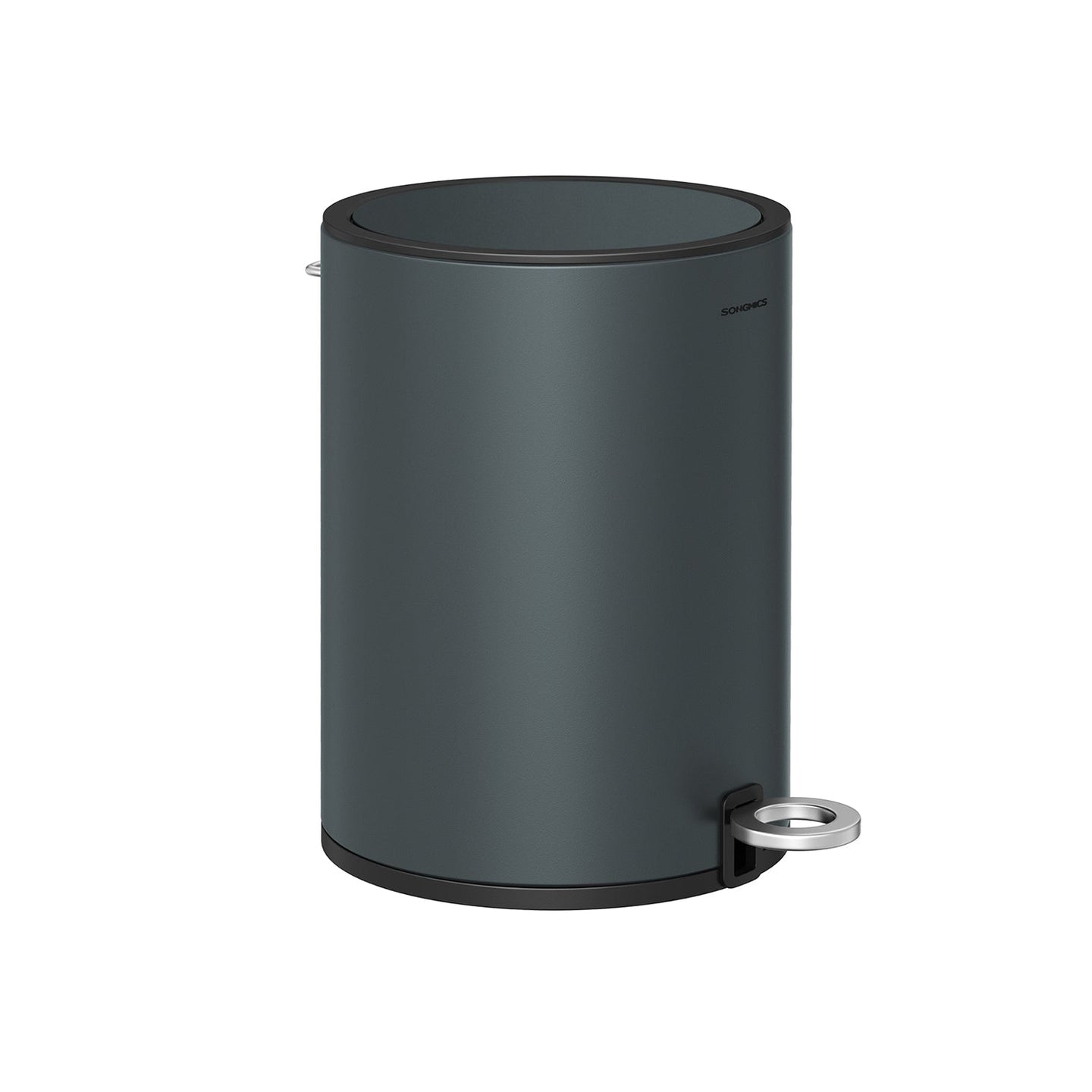 Bathroom Trash Can - Plastic - White - 3L Capacity with Pedal Operation