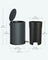 Bathroom Trash Can - Plastic - White - 3L Capacity with Pedal Operation