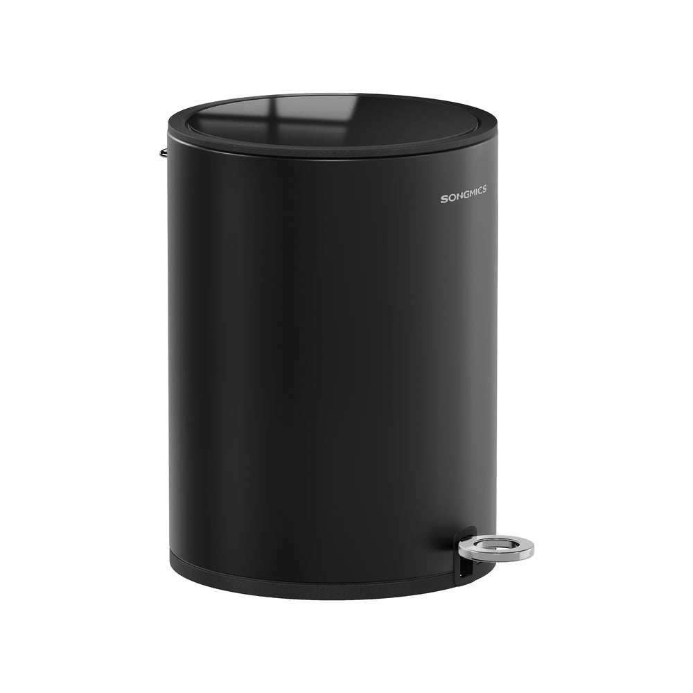 Bathroom Bin - Plastic - White - Pedal with ABS Lid