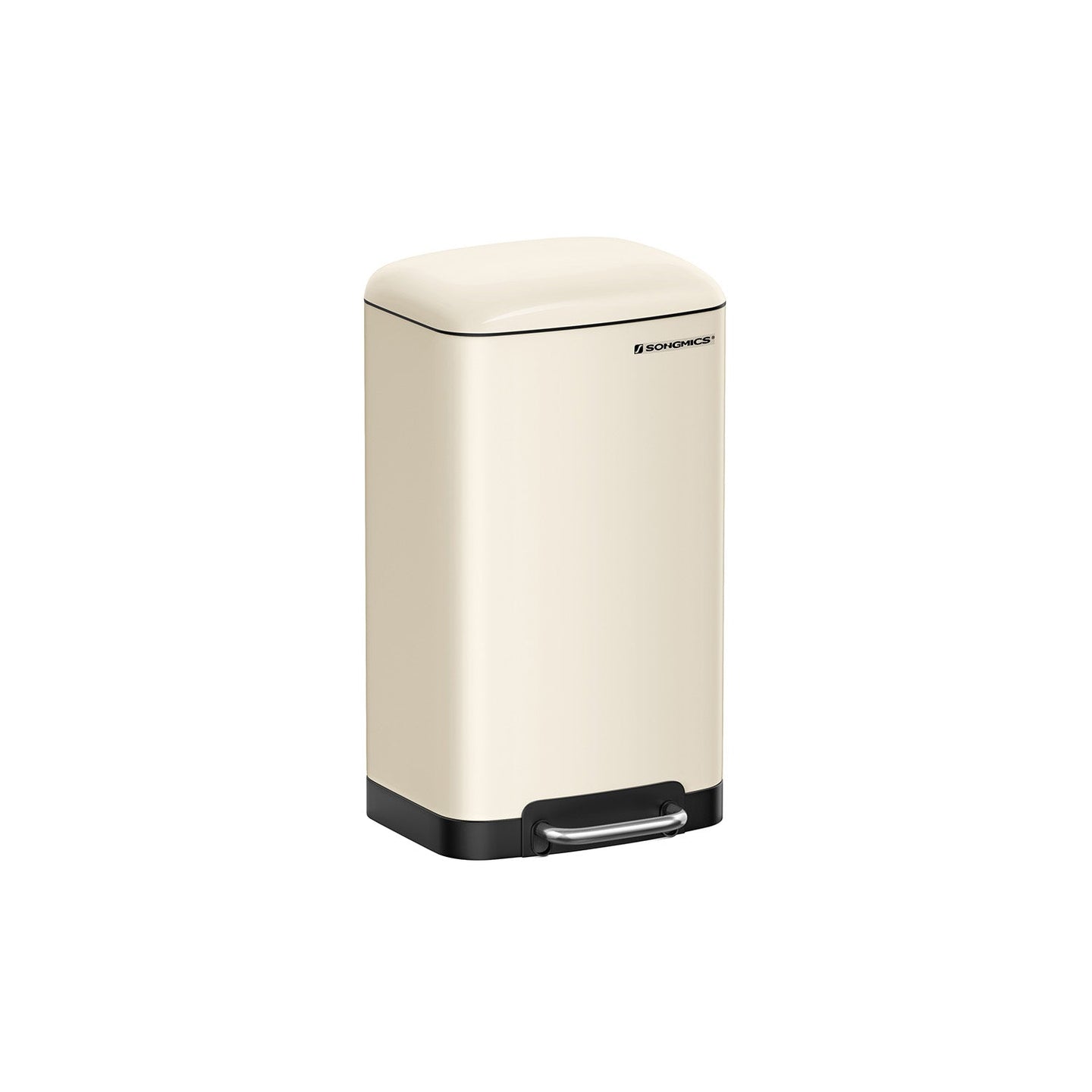 Pedal Bin - Stainless Steel - Silver - 30L Capacity with Soft Close Lid and Non-slip Base