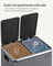 Double Kitchen Bin - Stainless Steel - Silver - Includes 15 Liners for Recycling and Waste