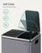 Double Kitchen Bin - Stainless Steel - Silver - Includes 15 Liners for Recycling and Waste