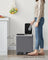 Double Kitchen Bin - Stainless Steel - Silver - Includes 15 Liners for Recycling and Waste