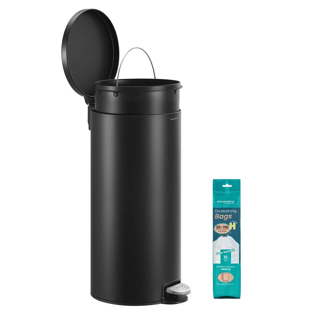 Kitchen Trash Can - 30L - Steel - Metal Pedal