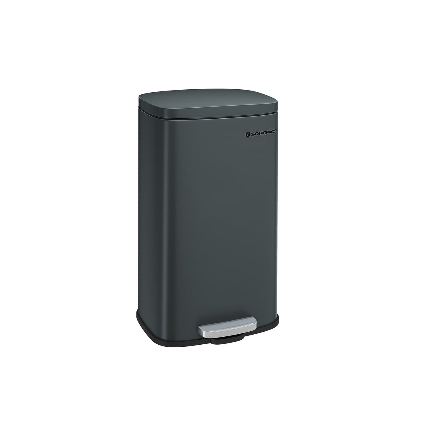 Pedal Trash Can - Stainless Steel - Silver - 30L Capacity with Soft Close and Odour Proof Features