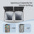 Dual-Compartment Metal Recycling Bin - 48L - Stainless Steel - Soft Close Lid