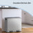 Dual-Compartment Metal Recycling Bin - 48L - Stainless Steel - Soft Close Lid