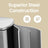 Steel Trash Bin - Stainless Steel - Black - 50L with Soft Close and Removable Inner Bucket