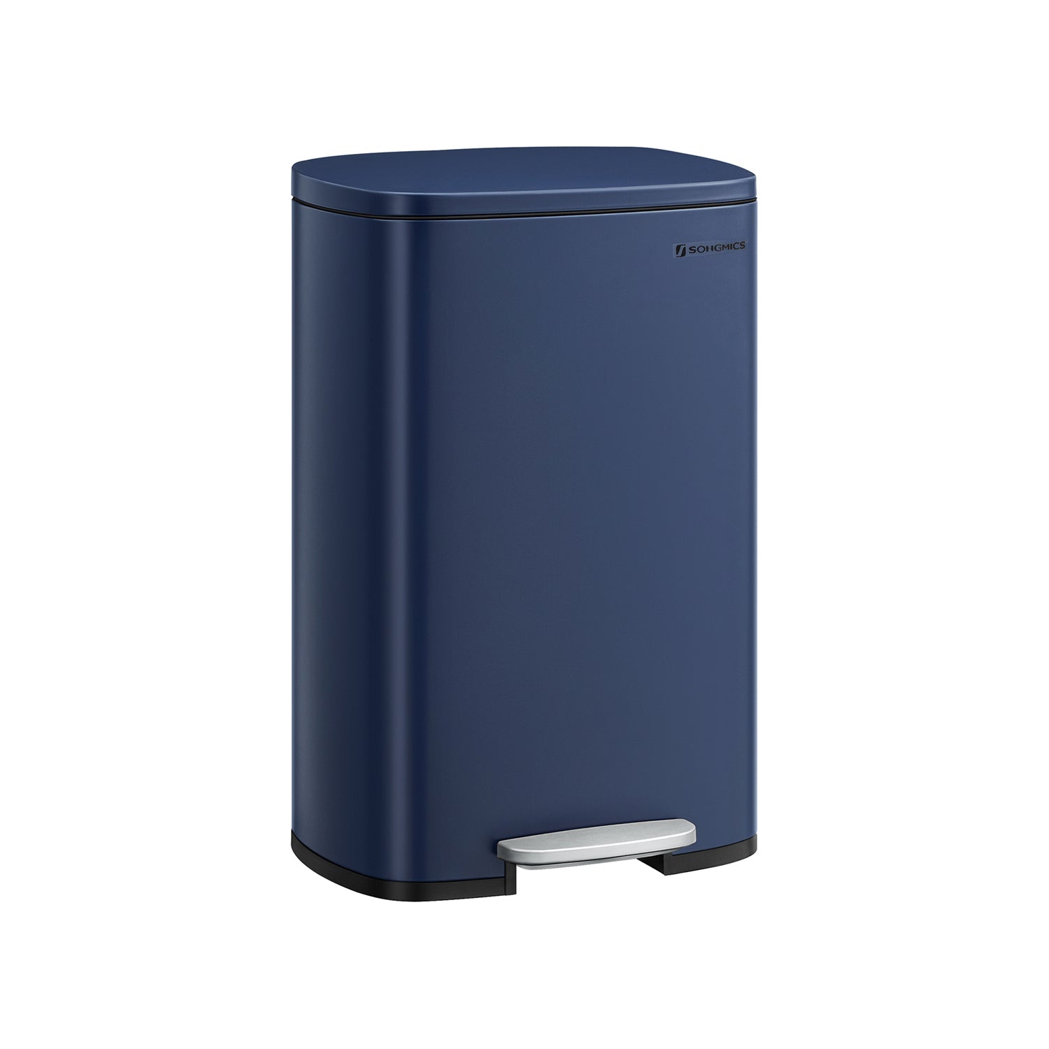 Kitchen Pedal Bin Charcoal - Steel Bin and Plastic Inner Bucket - Blue