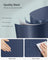 Kitchen Pedal Bin - 50L - Steel - Charcoal Blue - Soft Close with Inner Bucket