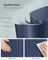 Kitchen Pedal Bin Charcoal - Steel Bin and Plastic Inner Bucket - Blue