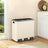 Triple Pedal Bin - Stainless Steel - Beige - 54 L with Soft-Close Lids and Compartments