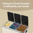 Triple Pedal Bin - Stainless Steel - Beige - 54 L with Soft-Close Lids and Compartments