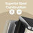 Triple Pedal Bin - Stainless Steel - Beige - 54 L with Soft-Close Lids and Compartments