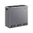 Rubbish Bin - Stainless Steel - Matte Grey - Trio Design with Soft-Closing Lids and 15 Liners Included